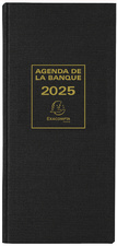 EXACOMPTA Buchkalender Banquier long 2024, schwarz