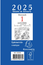 EXACOMPTA Bloc éphémeride comique, 2025, 65 x 97 mm