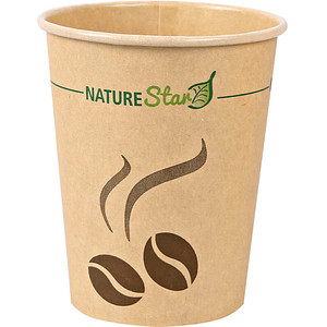 50 NATURE Star Einweg-Kaffeebecher Mocca 0,2 l