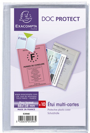 EXACOMPTA Ausweishülle, PVC, 4-fach, 0,20 mm, 88 x 138 mm