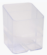 EXACOMPTA Stifteköcher PEN-CUBE, 2 Fächer, kristall