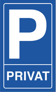 EXACOMPTA Hinweisschild "Privatparkplatz", blau/weiß