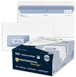 MAYER KUVERT MAILmedia Briefumschlag REVELOPE, 112 x 225 mm, mit Fenster mit pa