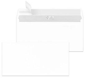 MAILmedia Briefumschläge DIN lang, FSC, haftklebend, weiß