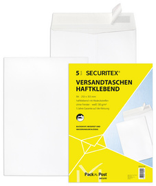 SECURITEX Versandtasche, B4, weiß, ohne Fenster, 130 g/qm