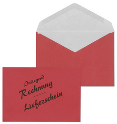 MAILmedia Briefumschlag DL "Lieferschein/Rechnung", rot