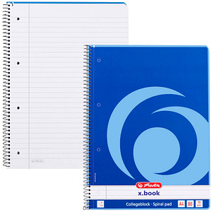 herlitz Collegeblock x.book, DIN A4, 80 Blatt, liniert