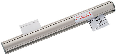 Planhalter Info-Leiste 100cm al mit Glaskugeln gefüllte Leiste