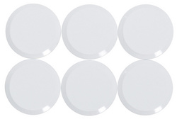 MAUL Facetterand-Magnet 6 St. Weiß (Ø x H) 20 mm x 8 mm 6176202