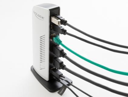 DELOCK USB Dockingstation Dual HDMI Full-HD / USB 3.2 / LAN / Audio