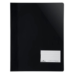 DURABLE 269001 Sichthefter Schwarz DIN A4+ Beschriftungsfenster (90 x 57 mm), E