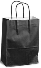 MAILmedia Papier-Tragetasche mit Kordel, 8,7 Liter, schwarz