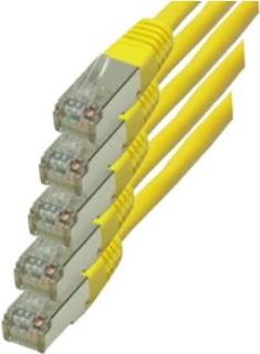 SCONN TP-Patchkabel Cat.6 S/FTP PIMF (VE5) gelb 1,0m