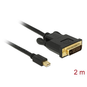 DeLOCK Mini-DisplayPort/DVI Kabel 2,0 m schwarz