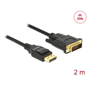 DeLOCK DisplayPort/DVI-D Kabel 4K 30 Hz 2,0 m schwarz