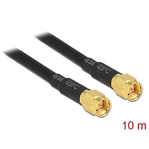 DeLOCK F-Stecker Antennenkabel LMR195 low loss 10,0 m schwarz
