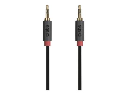 SBS AUX-Kabel, 3,5 mm Klinke auf 3,5 mm Klinke (1,5 m), schwarz