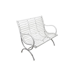 Garden Pleasure Gartenbank Tambora 950466 weiß Metall 104,0 cm