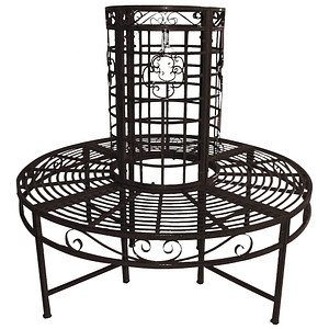 Garden Pleasure Gartenbank Larissa 950253 schwarz Metall 121,0 cm