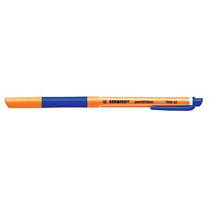 10 STABILO pointVisco Gelschreiber orange 0,5 mm, Schreibfarbe: blau