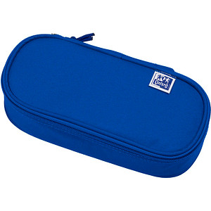 Oxford Schlamper-Etui, Polyester, oval, blau