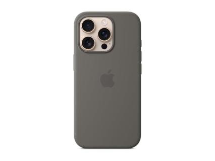 Apple Silikon Case Handy-Cover für Apple iPhone 16 Pro stein