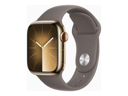 APPLE Watch Series 9 GPS + Cellular 41mm Gold Stainless Steel Case with Clay Sp