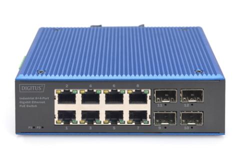 DIGITUS Switch 8+4 -Port Gigabit  Ethernet PoE