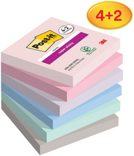 Post-it Haftnotizen Super Sticky Notes, 76 x 76 mm, 4+2