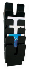 DURABLE Wand-Prospekthalter-Set "FLEXIPLUS 15,20cm (6"), A4, schwarz Prospektsp