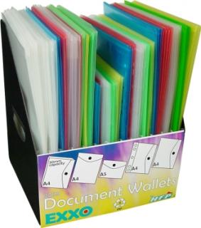 Verschiedene Dokumententaschen in einer Stehsammler-Fächerbox - 140 Stück
