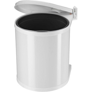 Hailo Einbau-Mülleimer Compact-Box M, Stahlblech, weiß, 15 L