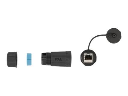 DELOCK Kabelverbinder RJ45 Buchse zu RJ45 Buchse Cat.6A mit Gehäuse und Verschl