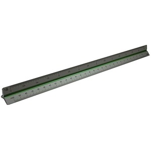 RUMOLD Dreikantlineal 30,0 cm, silber