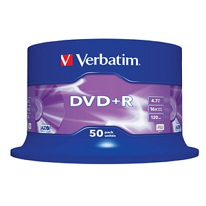50 Verbatim DVD+R 4,7 GB