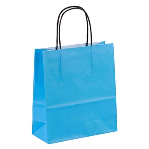 50 VP Tragetaschen Toptwist aquamarin 19,0 x 21,0 cm