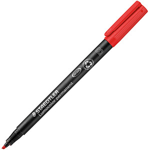 STAEDTLER Folienschreiber Lumocolor B 2,5mm Rot (314.2) wasserfest