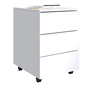 VCM my office Dalosa Rollcontainer weiß 3 Auszüge 39,0 x 45,0 x 55,0 cm