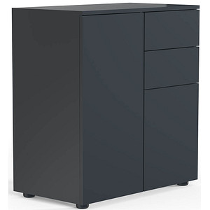 VCM my home Kommode Dalosa, 918338 anthrazit 2 Fachböden 70,0 x 39,0 x 77,0 cm