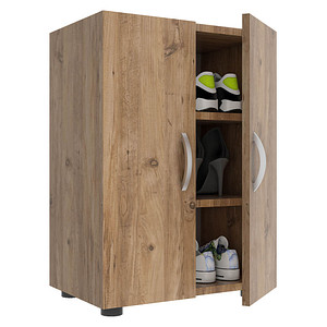 VCM my home Schuhschrank Ulas, 918420 eiche 2 Fachböden 49,0 x 34,0 x 74,0 cm