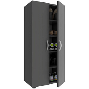 VCM my home Schuhschrank Ulas XL, 918425 anthrazit 4 Fachböden 49,0 x 34,0 x 108,0 cm