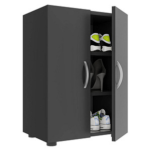 VCM my home Schuhschrank Ulas, 918422 anthrazit 2 Fachböden 49,0 x 34,0 x 74,0 cm