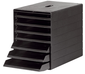 DURABLE Schubladenbox IDEALBOX PLUS  schwarz 1712001058, DIN C4 mit 7 Schubladen