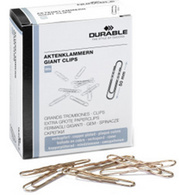 DURABLE Aktenklammern, verkupfert, 50 mm aus Metall, rund, gewellt (1212-24)