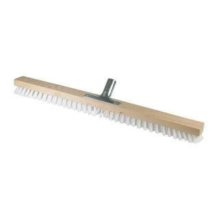 Schrubber 60 cm, Körper: Holz unlackiert, Borsten: Polypropylen (PPN) weiß | mit Metallstielhalter passender Stiel Artikel ||91438||, ||91371||