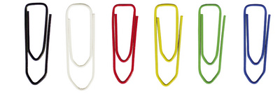 DURABLE Büroklammern, farbig lackiert, 26 mm farbig sortiert in den Farben: sch