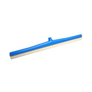 Hygiene - Moosgummiwischer/Wasserschieber/Bodenwischer | 60 cm Kunststoffkörper blau, weißer Gummi, Außengewinde mit Innensechskant