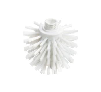 Wolfbürste rund | weiß/transparent extra groß 12 cm