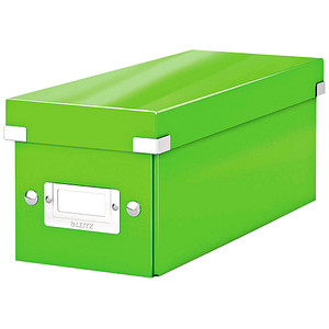 LEITZ CD-Ablagebox Click und Store WOW, grün aus Hartpappe mit PP-Folie kaschie