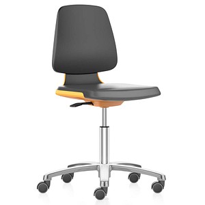 bimos Arbeitsdrehstuhl Labsit orange, schwarz Kunstleder